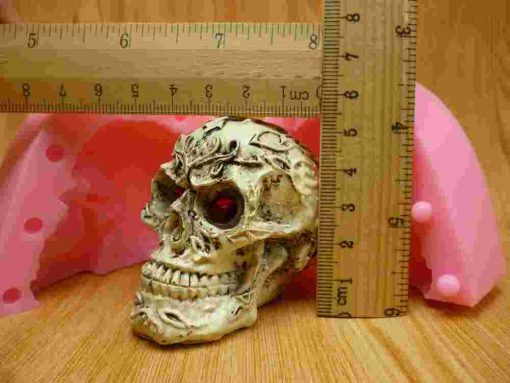 3D small skull fondant cake mold silicone mold chocolate mold soap soap candles tool free shipping