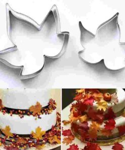 3pc Stainless Steel Maple Leaf Cake Decorating Tool Fondant Sugarcraft Baking Mold Cookie Cutter Kitchen Accessories