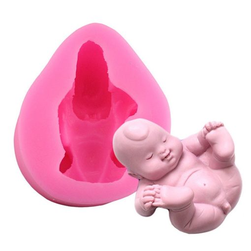 Mujiang 3D Baby Silicone Mold Soap Candle Polymer Clay Molds Fondant Chocolate Candy Mould Cake Decorating 4