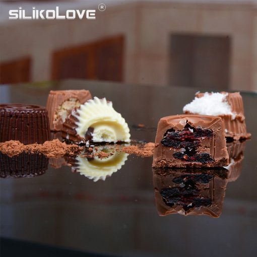 Silikolove Fondant Cake Decorating Tools Nonstick Silicone Mold Chocolate Jelly Pudding Molds for Baking Kitchen Sugarcraft 4