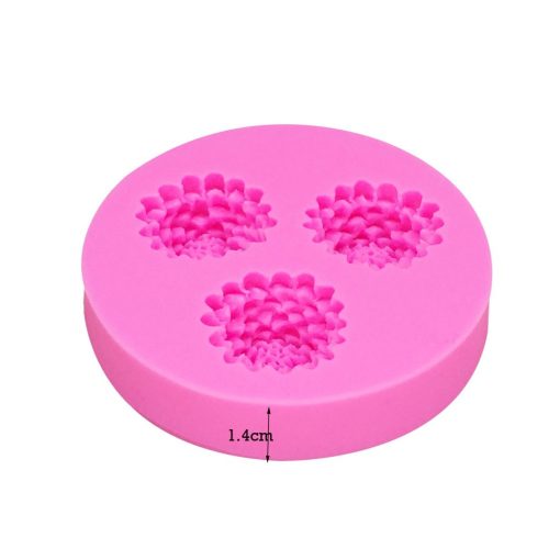 chrysanthemum Sunflower flower Candle Moulds handmade soap mold cake decorating tools DIY fondant cookies silicone mold 5
