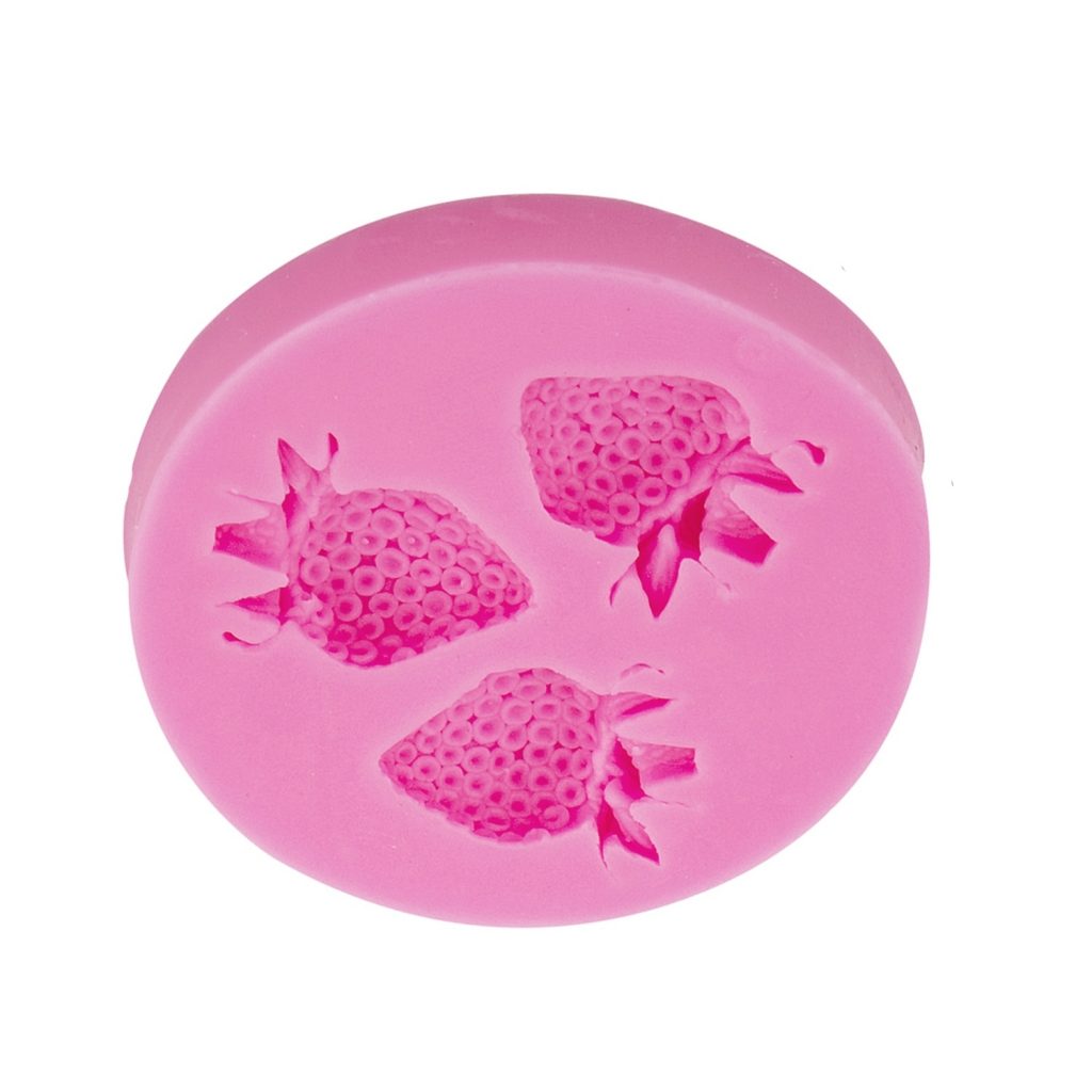 3 Holes Strawberry Silicone Mold