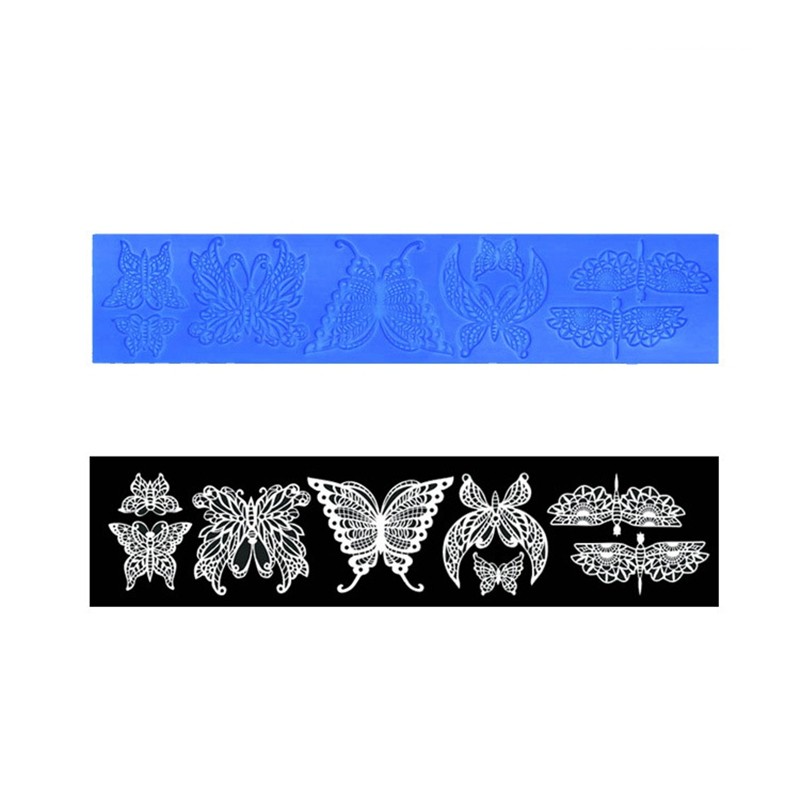 Lace Butterfly Wedding Cake Silicone Beautiful Lace Fondant Mold f