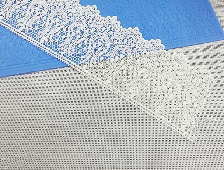Aomily Silicone Lace Flower Wedding Cake Beautiful Flower Lace Fondant Mold Mousse Sugar craft Icing Mat Pad Pastry Baking Tool