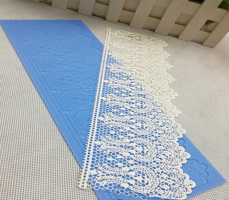 Aomily Silicone Lace Flower Wedding Cake Beautiful Flower Lace Fondant Mold Mousse Sugar craft Icing Mat Pad Pastry Baking Tool