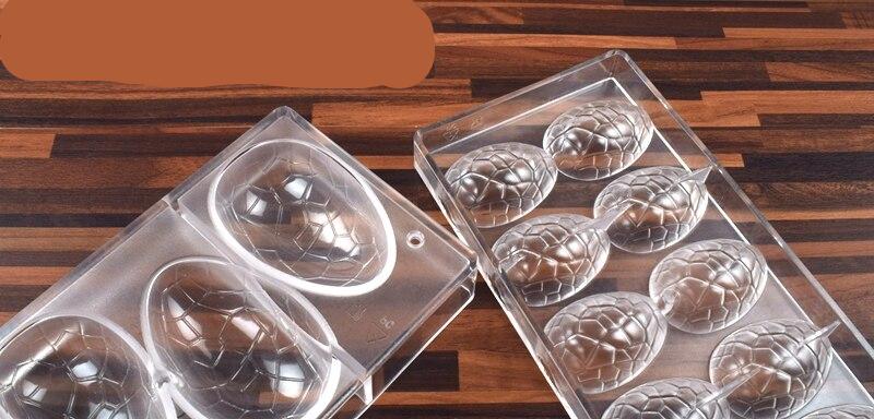 Egg PC Mould Dinosaur ShapeEaster Egg Chocolate Molds Polycarbonate Form For Easter Baking Jelly Candy