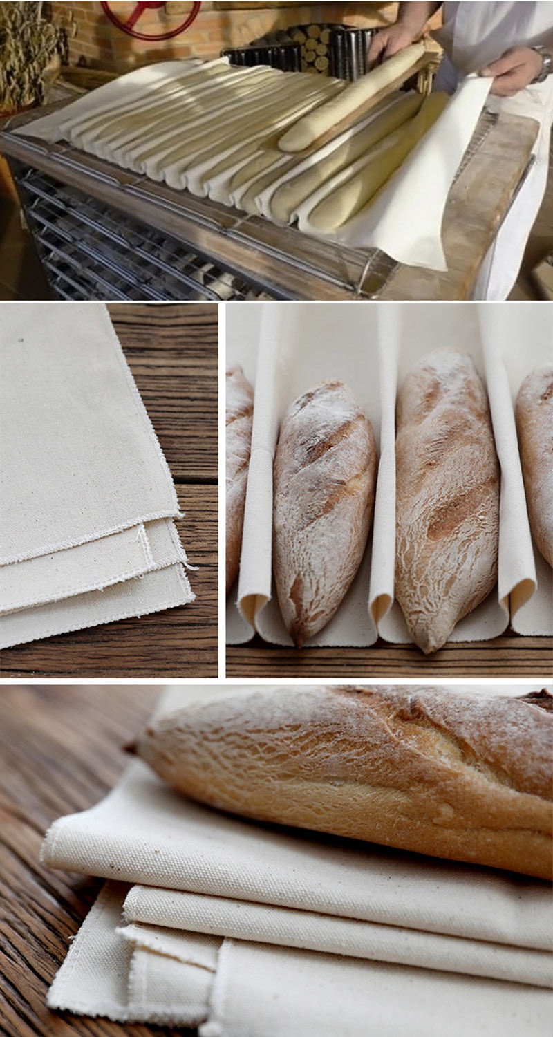 Linen Fermented Cloth Dough Bakers Pans Proving Bread Baguette Flax Cloth Baking Mat Baking Pastry Kitchen Tools