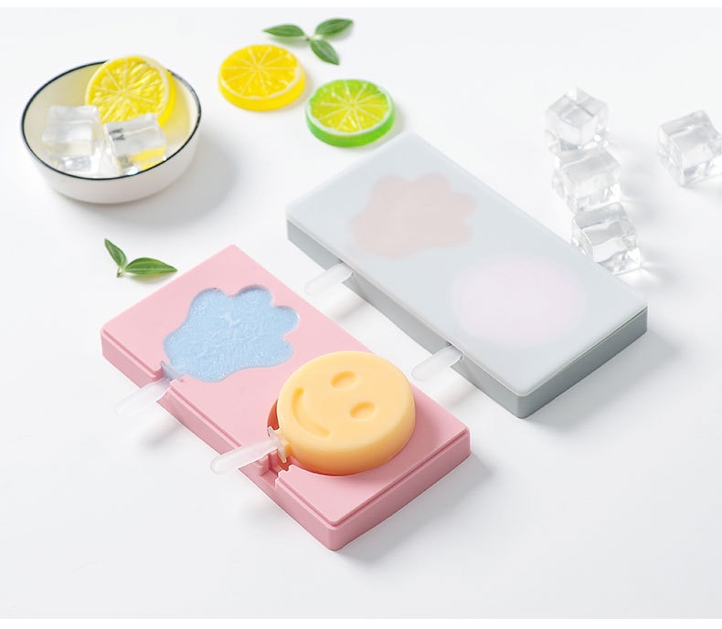 Silicone Ice Cream Mold with Cover Animals Shape Jelly Form Maker for Ice lolly Mould