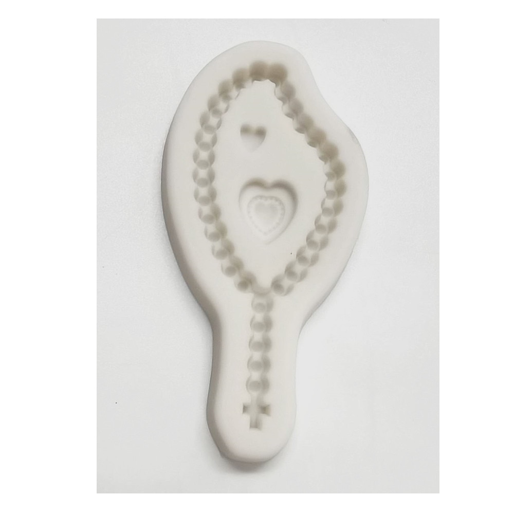 Heart Cross Beads Chain Silicone Mold