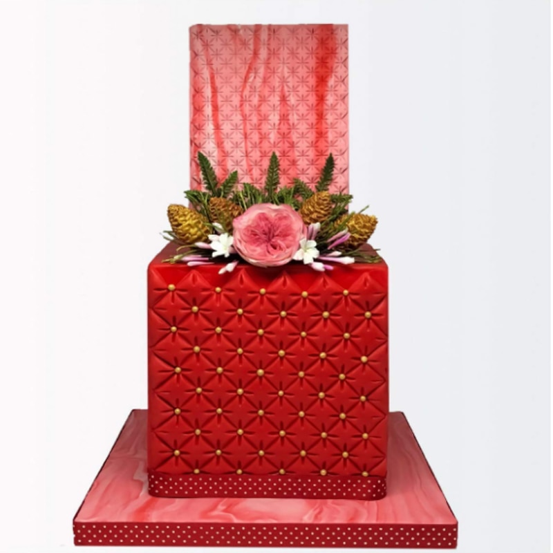 Continuous Quilting Mold for Fondant Cakes Decorating Continuous Quilting Mold for Fondant Cakes Decorating