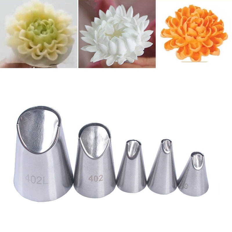 1/3/5/7pc/set of chrysanthemum Nozzle Icing Piping