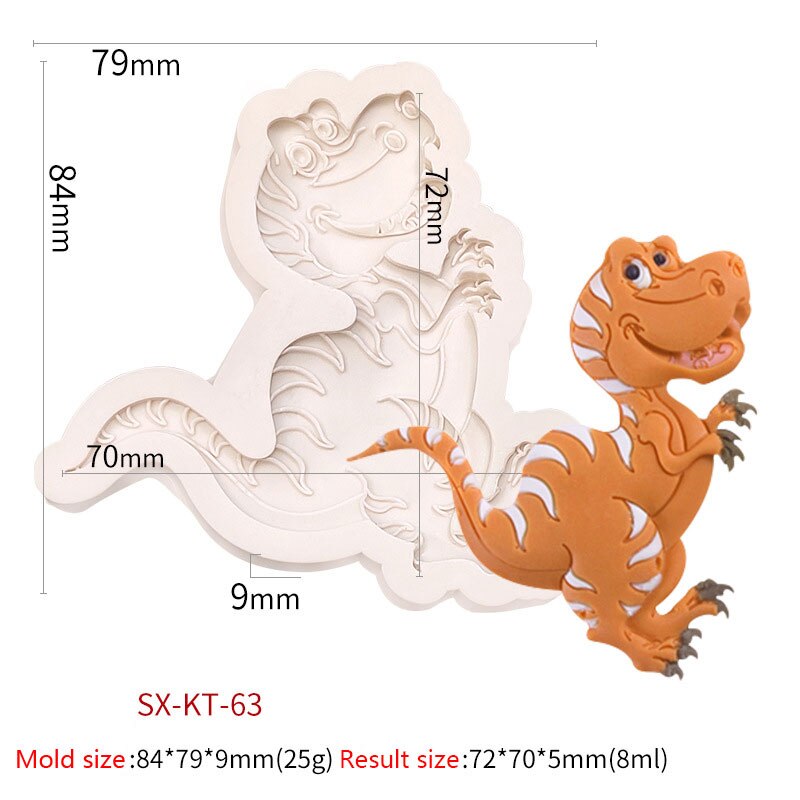 Dinosaur Silicone Mold Cartoon Animal