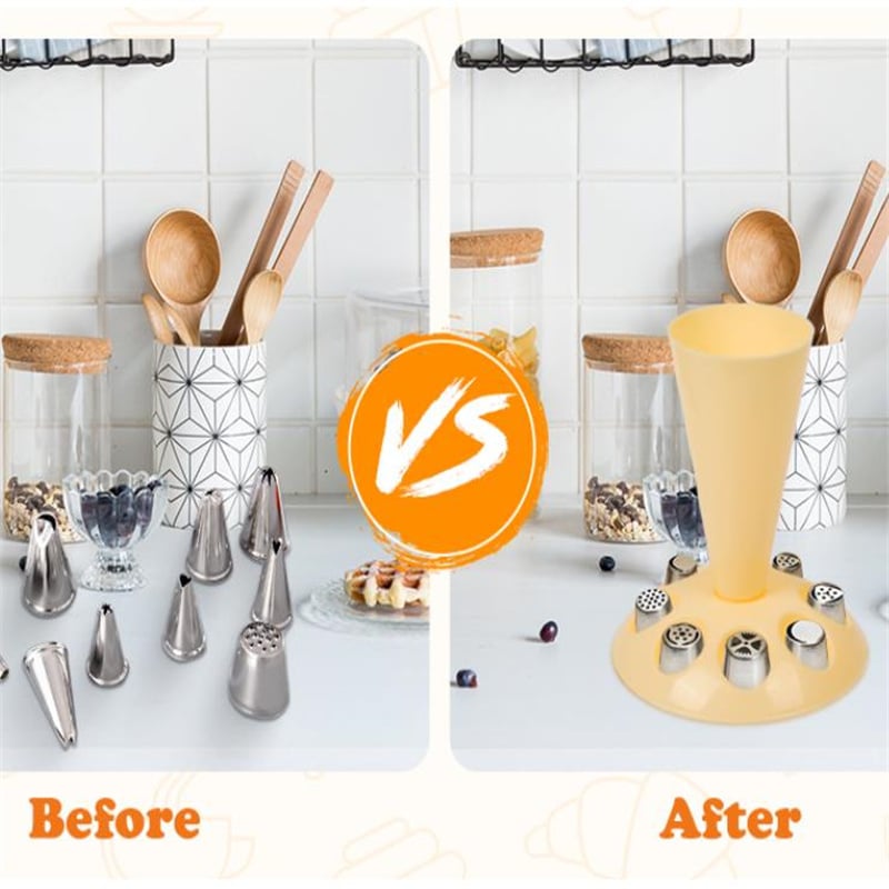 Cream Piping nozzles Storage Rack