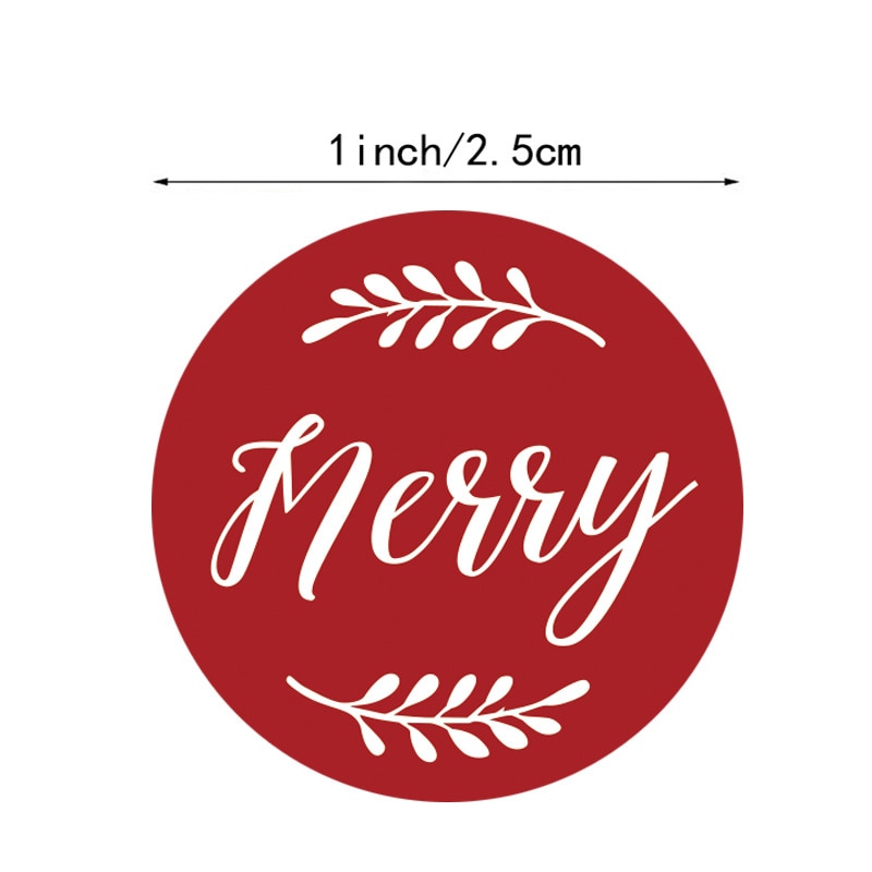 100-500pcs 6 Designs Christmas Theme Seal Labels Stickers