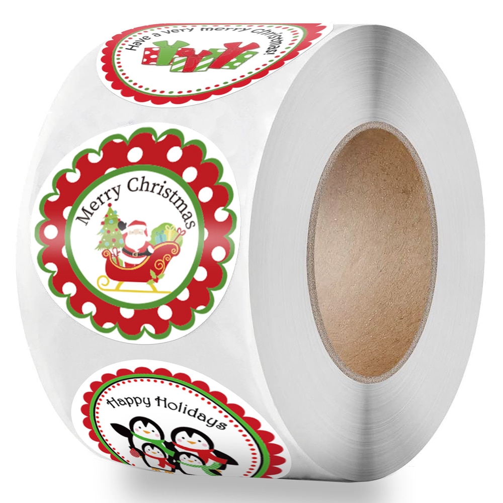 christmas-theme-seal-labels-stickers