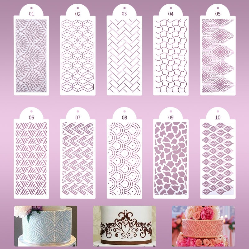 Fondant Cake Stamps Stencils Embossing