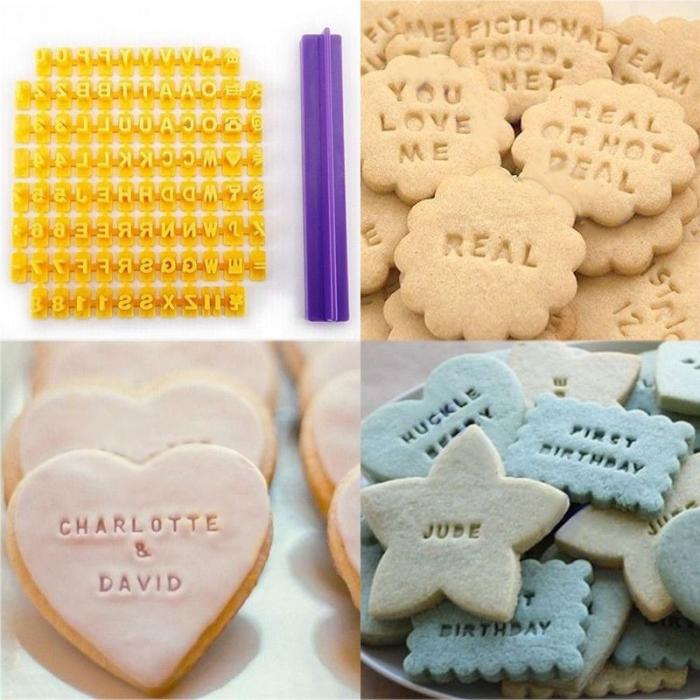 Alphabet Letter Number Cookie Press Stamp Embosser Alphabet Letter Number Cookie Press Stamp Embosser