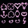 12pcs set Rose Flower Sugarcraft Cake Mold Lace Heart Cake Cookies Pastry Fondant Cutter Embossed Decor