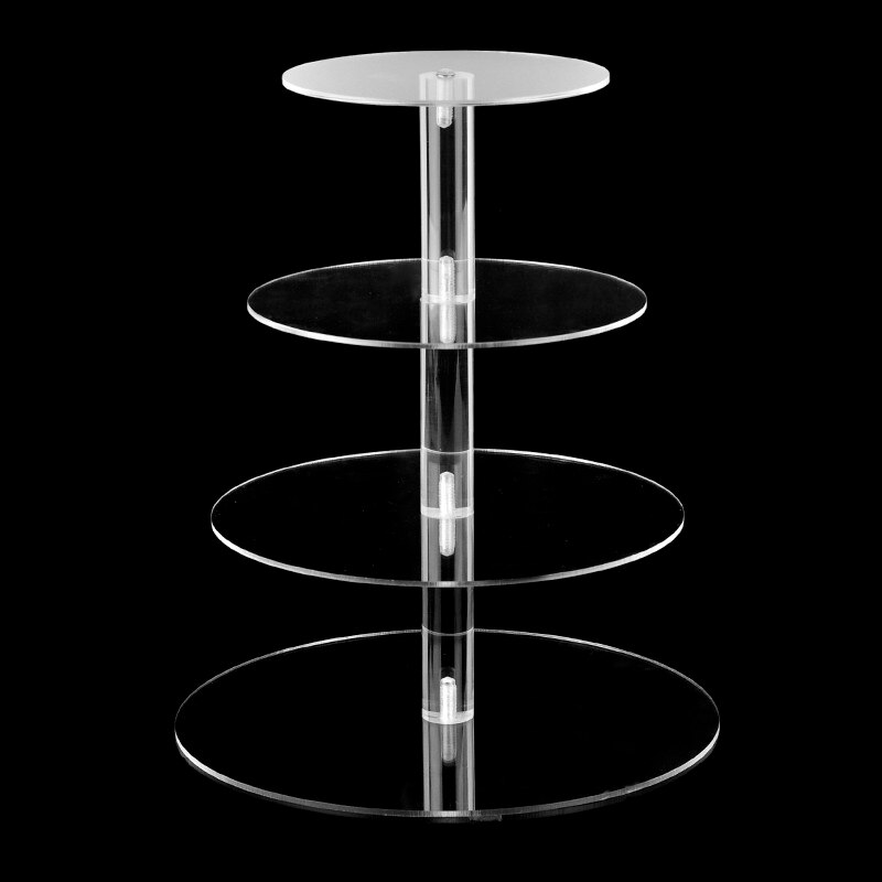 3/4/5/6/7/8 Tier Crystal Acrylic Round Cupcake Stand