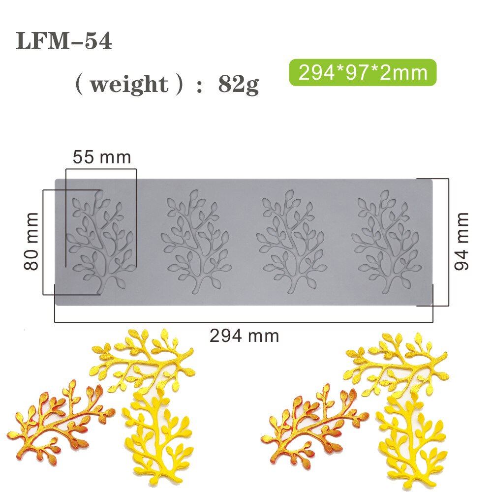 leaf-shape-cake-border-fondant-lace-mat