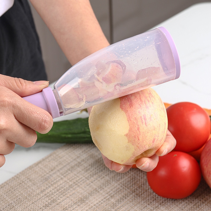Vegetable Peeler with Container Gadget