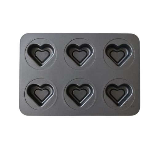 645185 gbgagz Valentine Heart Shape Baking Pan 6 Cavity