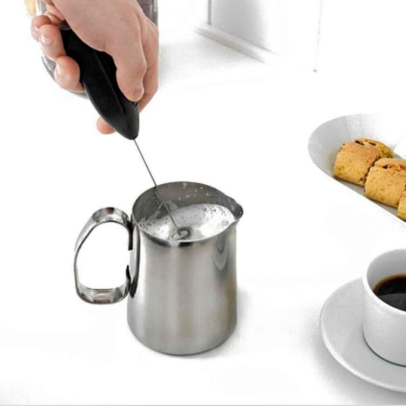 649557 gbdruy Mini Electric Milk Foamer Blender Wireless Coffee Whisk Mixer