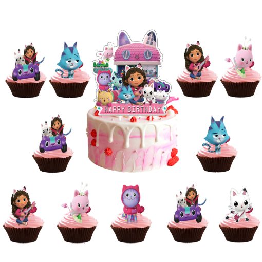 649979 Girls Birthday Party Cake Dessert Toppers