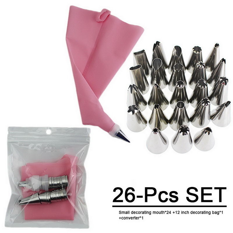 Nozzles set with Reusable Silicone Bag