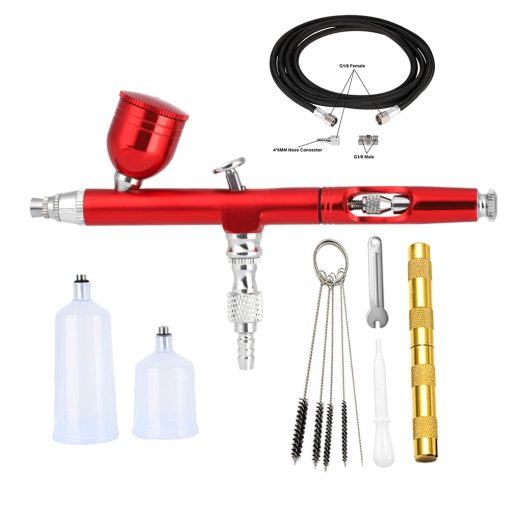 652482 Airbrush Dual Action Gravity Feed 0.3mm Nozzle Spray Gun Cake Decorating With Clean Kit