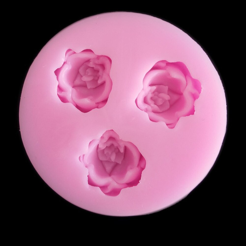 Three Rose Flowers 3D silicone Mold