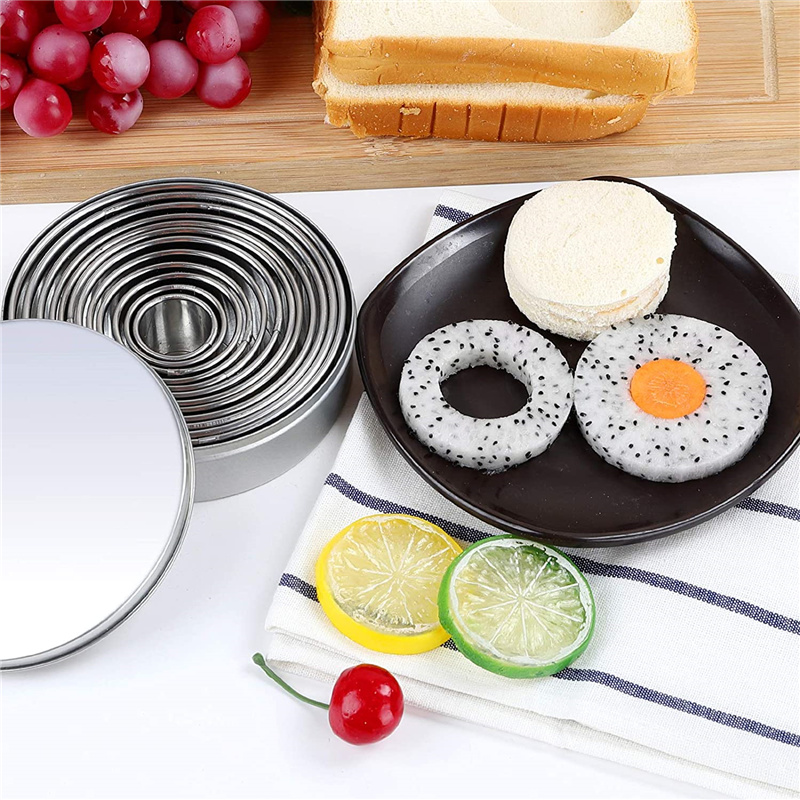 5PCS Round Stainless Steel Biscuit Mold