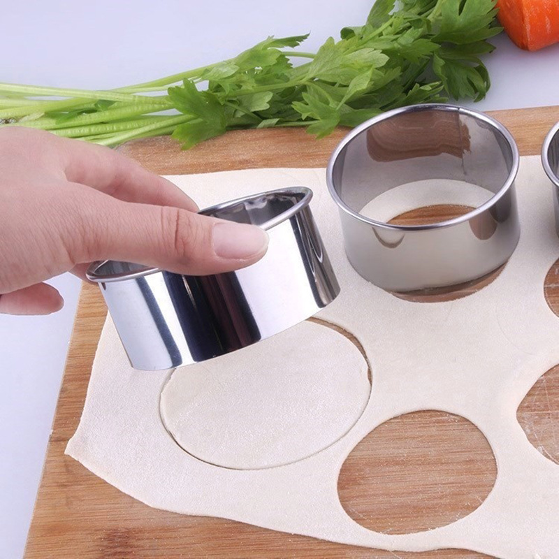 5PCS Round Stainless Steel Biscuit Mold
