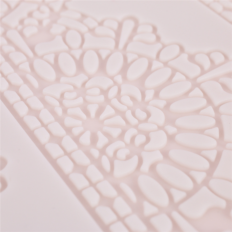 Aomily Beautiful Silicone Lace Flower Wedding Cake Flower Fondant Mold Lace Mousse Sugar craft Icing Mat Pad Pastry Baking Tool