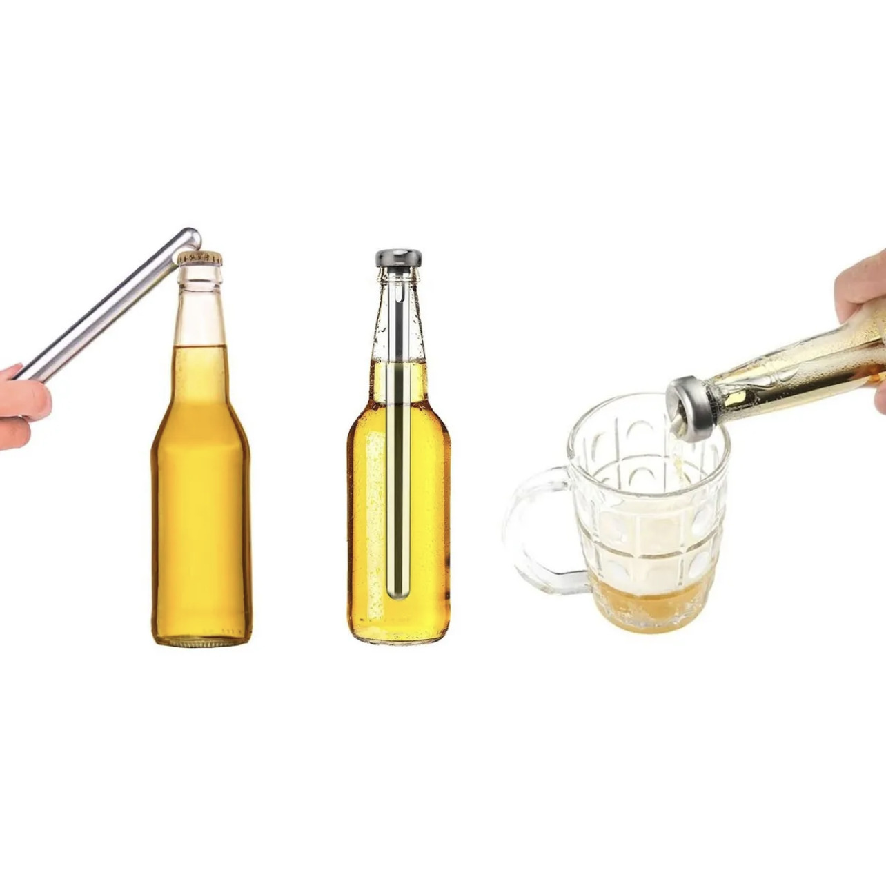 10Pcs Stainless Steel Beer Chiller Stick