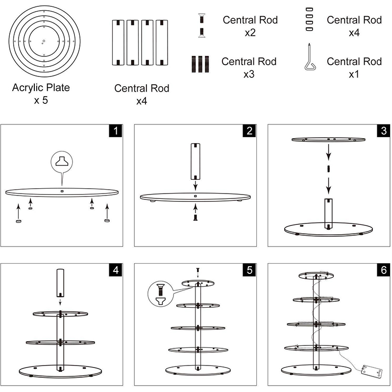 Glowing Cupcake Stand for Desserts